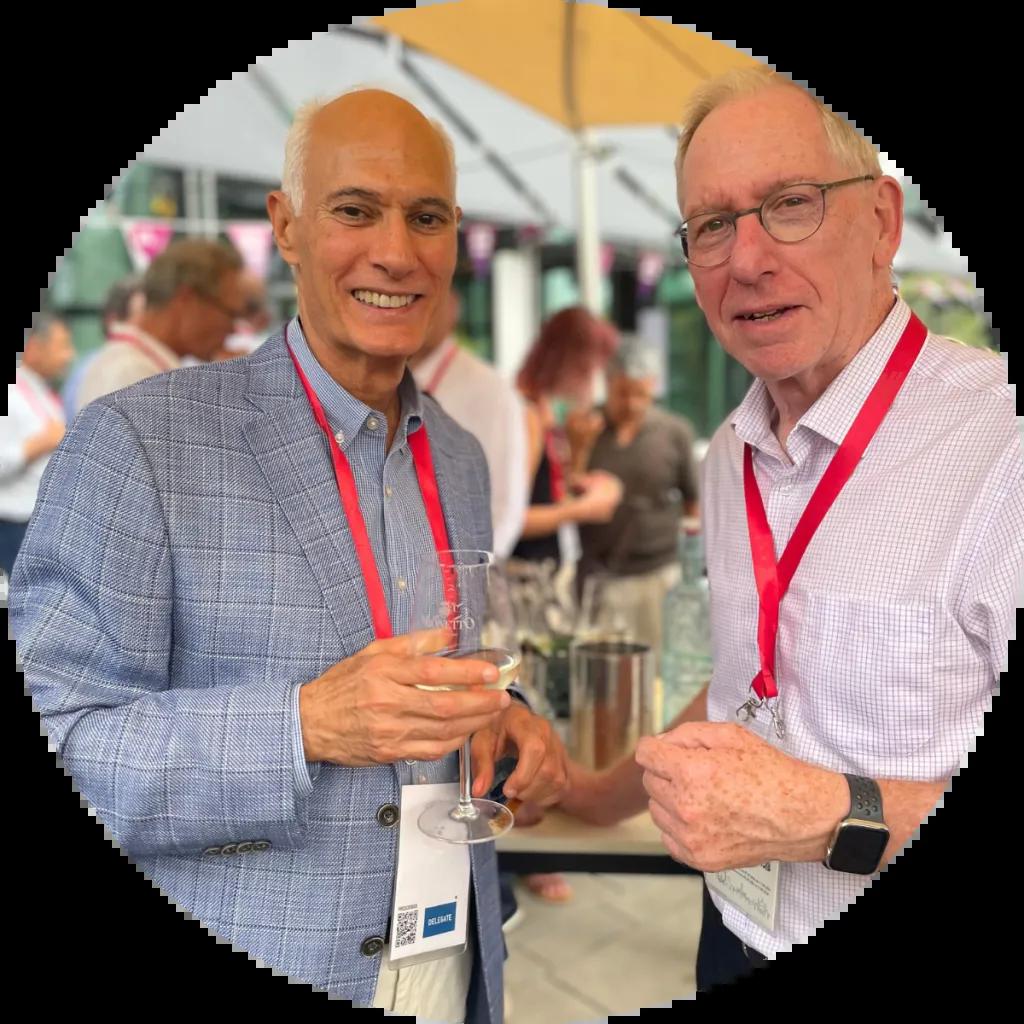 Paul Hassoun and Martin Wilkins, PVRI Drinks Reception, Vienna 2024