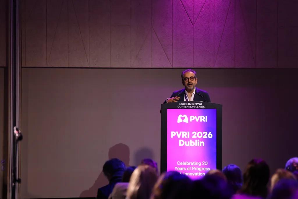 Photo of Ardeschir Ghofrani speaking at PVRI 2026 Dublin
