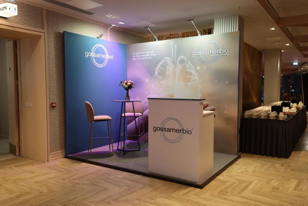 Gossamer Bio exhibition stand at PVRI 2025 Dublin