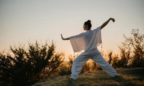 Woman doing Tai Chi